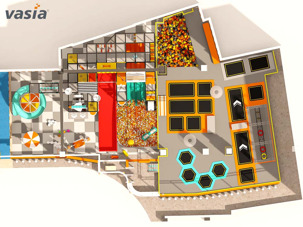 Крытый батутный парк S008