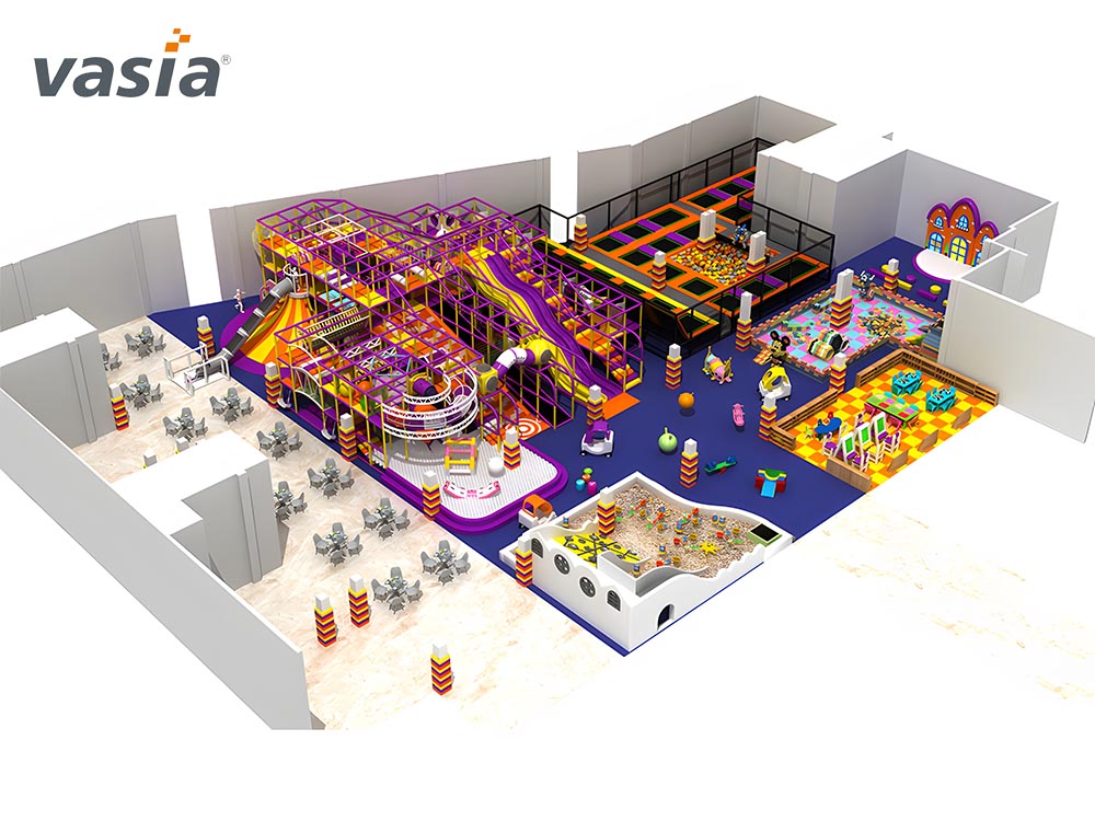 Крытая игровая площадка на тему конфет W0034