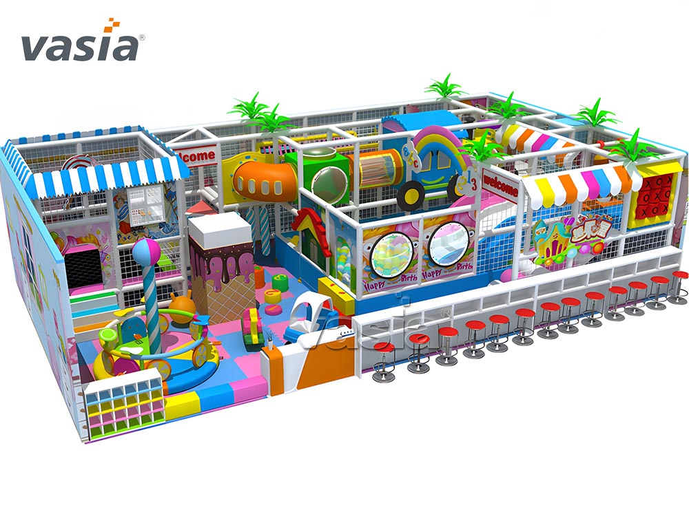 Крытая игровая площадка на тему конфет W0033