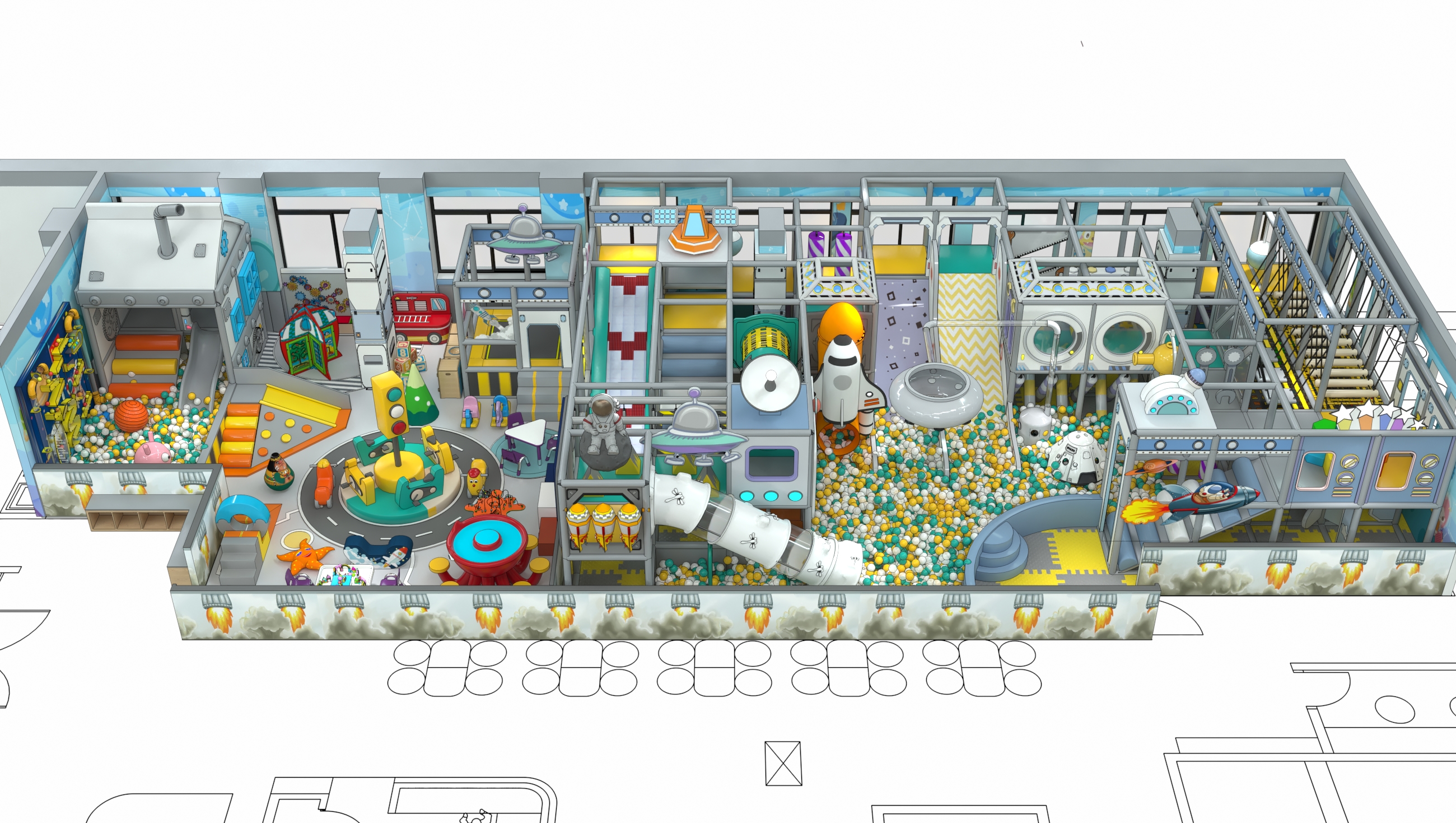 Создание современной и удобной для детей крытой игровой площадки в Индии