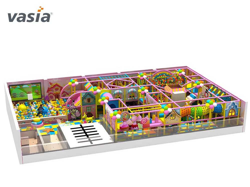 Крытая игровая площадка на тему конфет W0032